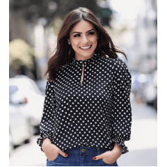 Blusa Crepe Ml Póas