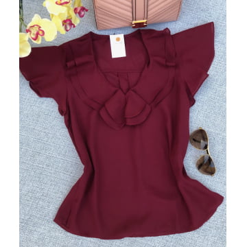 Blusa Com Jabot